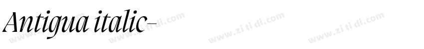 Antigua italic字体转换 Antigua italic字体转换